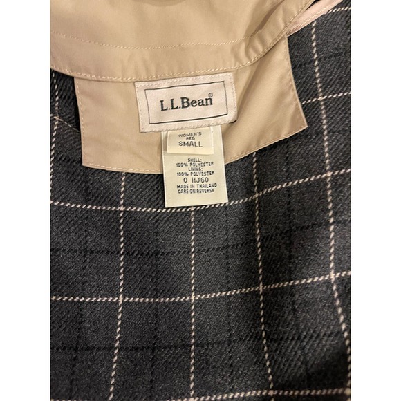 Vintage (1990s) LL Bean Ladies Hooded Trench w Removable Wool Lining EVC sz. S - Picture 7 of 8